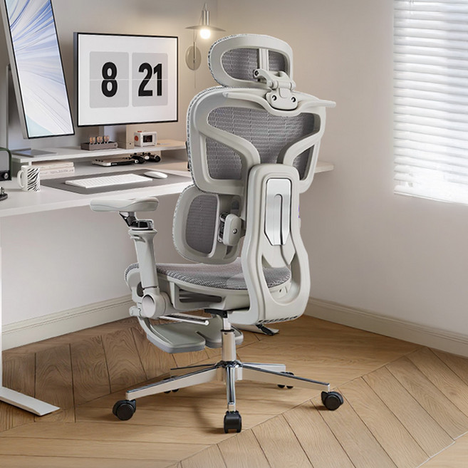 [3년 보증] Xpanse T9 듀얼 스프링 허리받침 컴퓨터의자 / 사무용 게이밍 체어 좌석 깊이 조절 포함, 회색