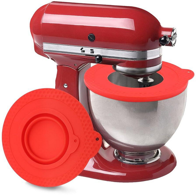GABRELLA KitchenAid 4.5-5쿼트 틸트 헤드 스탠드 믹서 볼과 호환되는 실리콘 볼 커버 재료가 쏟아지는 것을 방지하는 믹서용 주방 보조 커버 (화이트) 316, 4.5-4.7L(5쿼트) (레드)