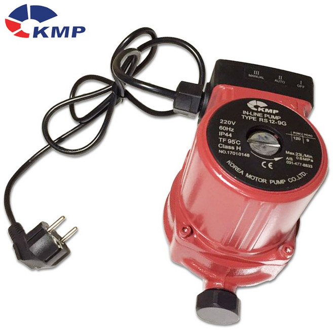 KMP 무소음 가압펌프 RS12-9G 저소음 자동펌프 아파트 빌라 수압 급수 배수, 1개