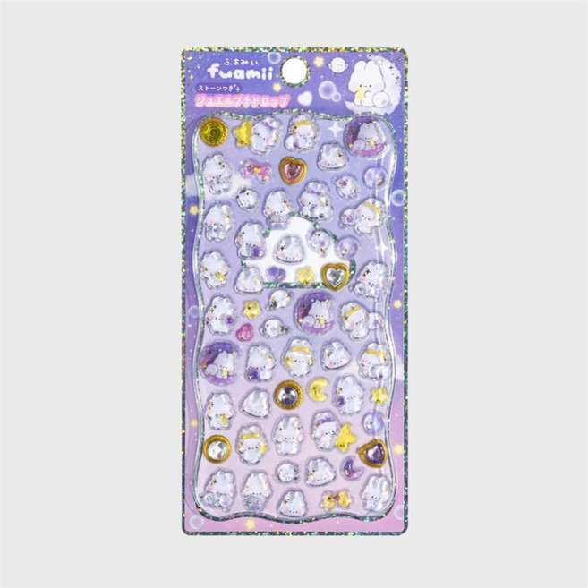 딜리고 3D 입체 스티커 크리스탈 스티커 트윙클 시리즈 다꾸 3d스티커꾸미기 3d입체스티커 에폭시, 푸디햄찌