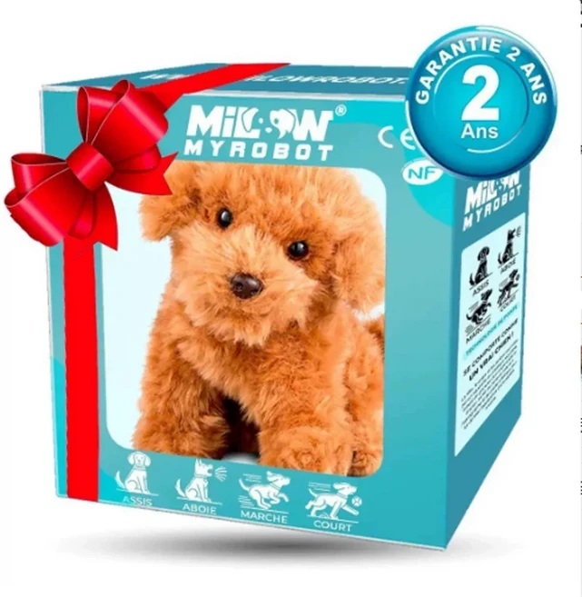 새로운 귀여운 플러시 로봇 강아지 인터랙티브 워킹 시뮬레이션 강아지 짖는 소리 꼬리 흔드는 강아지 플러, 05 E