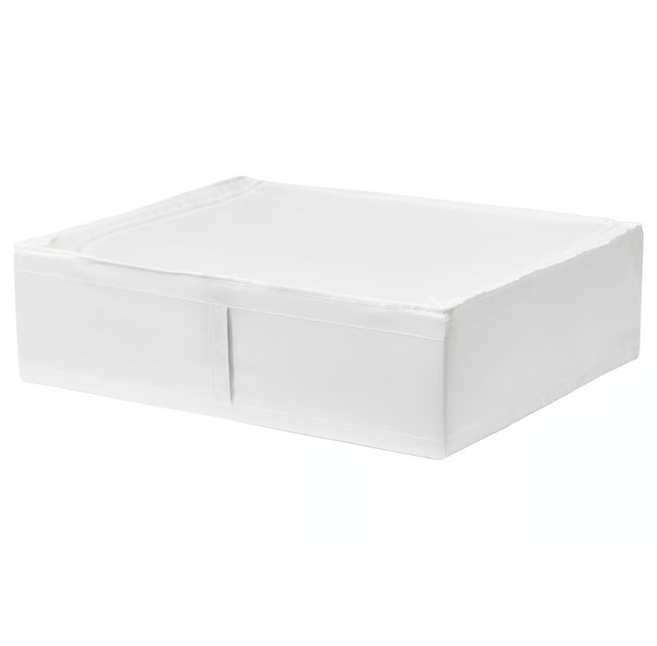 이케아 베스트 장농 침대밑 패브릭 리빙박스 계절옷 수납 정리함, 69x55x19cm, 화이트 702.949.90, 1개