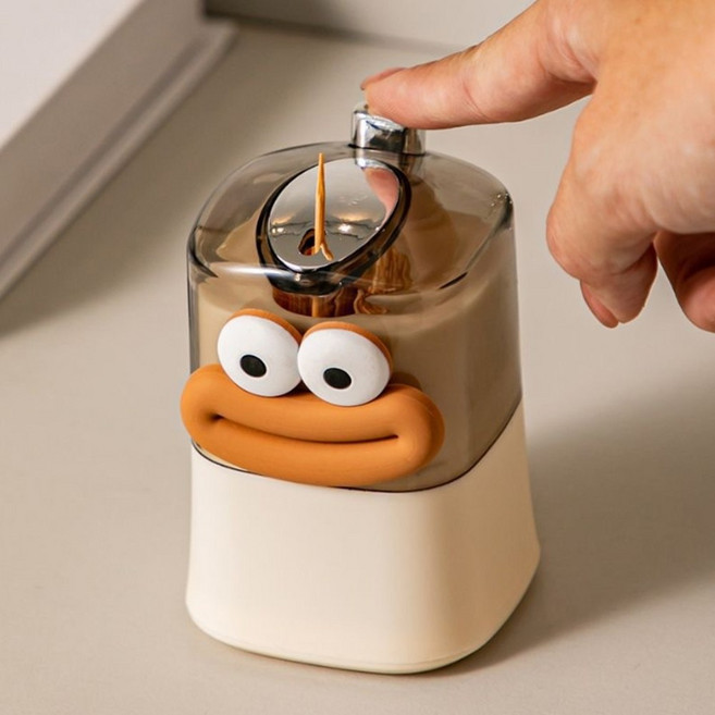 팝업 원터치 이쑤시개보관함 이쑤시개통 이쑤시개디스펜서 요지통 이쑤시개꽂이, 2개, 빅마우스