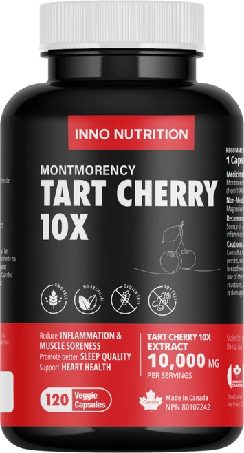 이노뉴트리션 몽모랑시 타트체리 10배농축 식물성 멜라토닌 원액추출 분말 알약 영양제, 1개, 120정 - 쿠팡