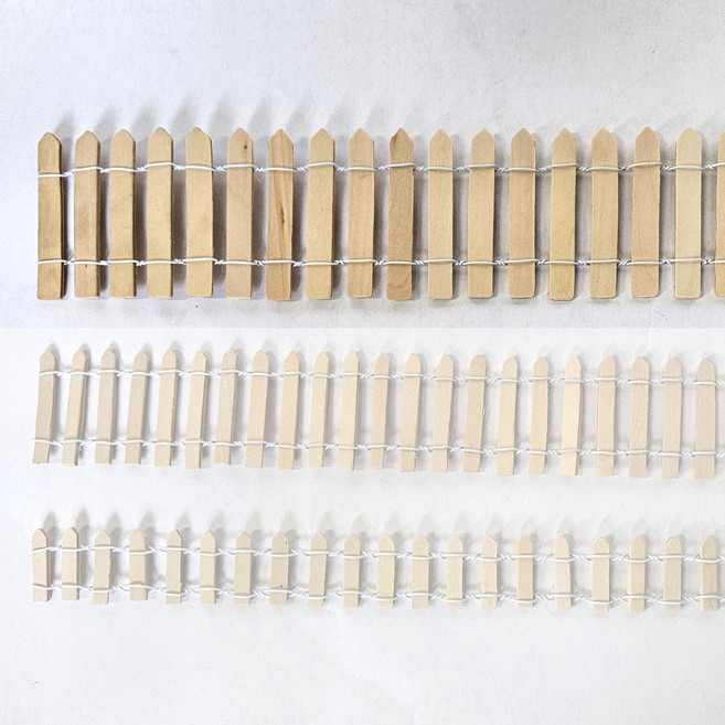 diy 미니 나무울타리 3종 택1 / 3cm 5cm 7cm 비즈 점토 공예 공작 정원 놀이 만들기재료 어린이 미술 학습준비물, 1개, 나무울타리 7cm