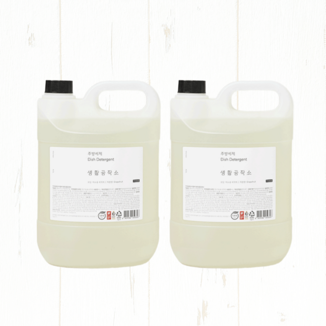 생활공작소 친환경 주방세제 다목적클리너 4L 2개 바질향, 1개