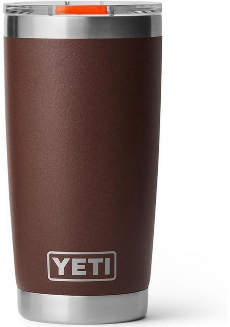 Yeti YETI 램블러 20온스 텀블러 스테인리스 스틸 진공 단열 MagSlider 뚜껑 네이비 315958, Wetlands Brown