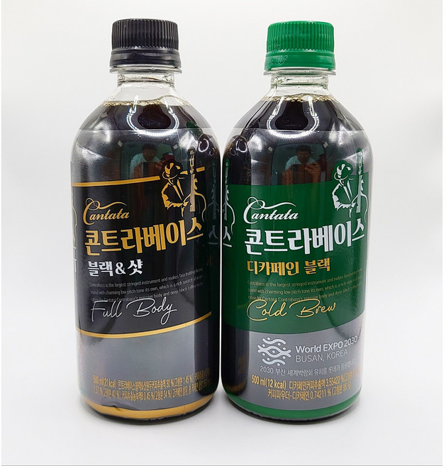 칸타타 콘트라베이스 500ml 디카페인 블랙 6개 + 블랙앤샷 6개, 1세트