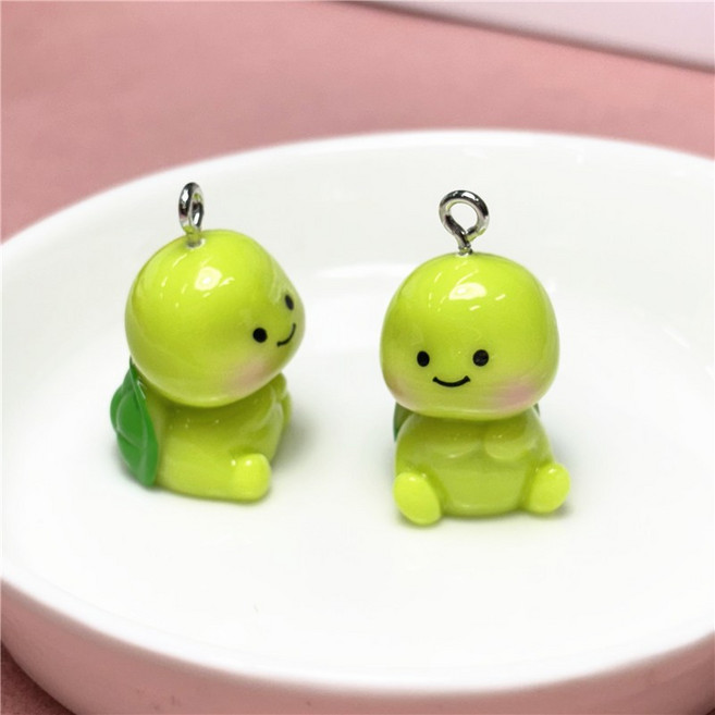 앉아 있는 거북이 팬던트 키링만들기재료 폰줄 악세사리부자재, (E38) 앉아 있는 거북이