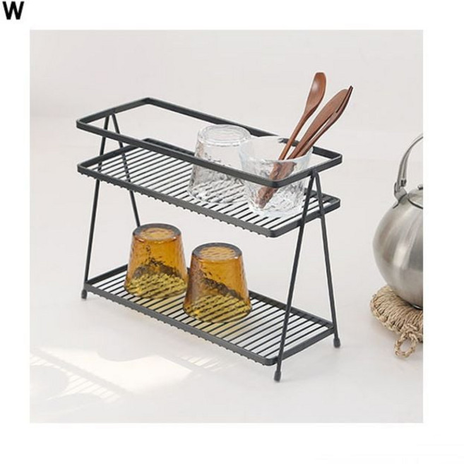 2단 주방 양념 선반, 크림, 1개