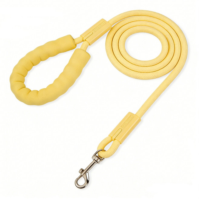 반려동물 컬러풀하고 부드러운 리드줄, 1개, 담황색