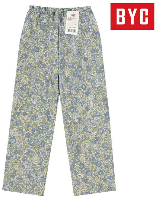 BYC 국내생산 프리미엄 스윗홈 60수 남녀 파자마 잠옷 하의 10종 택1