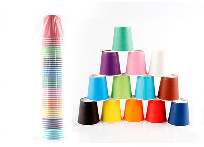 칼라 종이컵 50개 혼합, 2세트