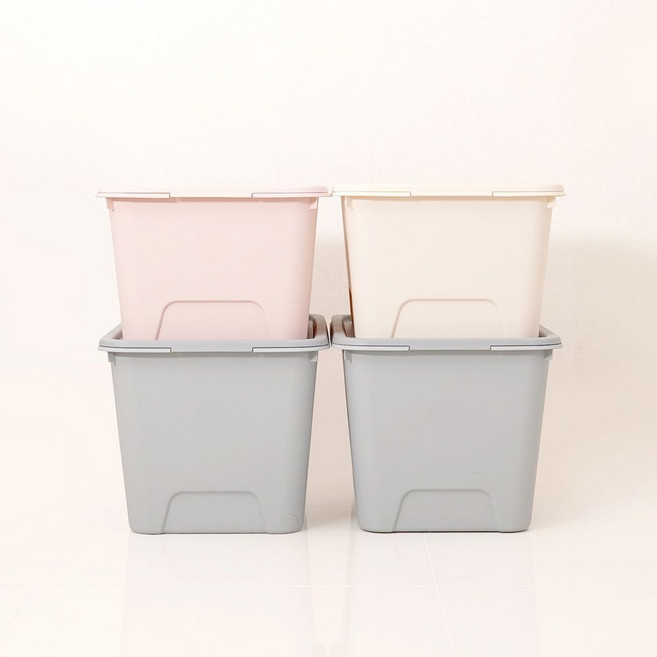 마카롱 리빙박스 72L 4개, 아이보리