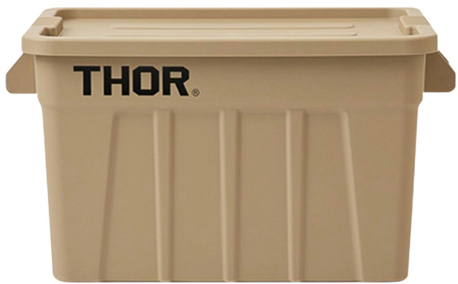 THOR 75L 儲物箱 大容量收納 高強度PP材質, 沙色, 1個