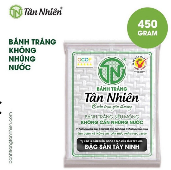 Tân Nhiên 春捲皮 免沾水 450g 越南特產 超薄無色素無香料, 1個