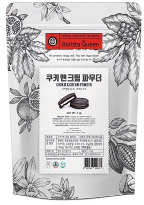 바리스타퀸 쿠키 앤 크림 파우더, 1개입, 1개, 1kg