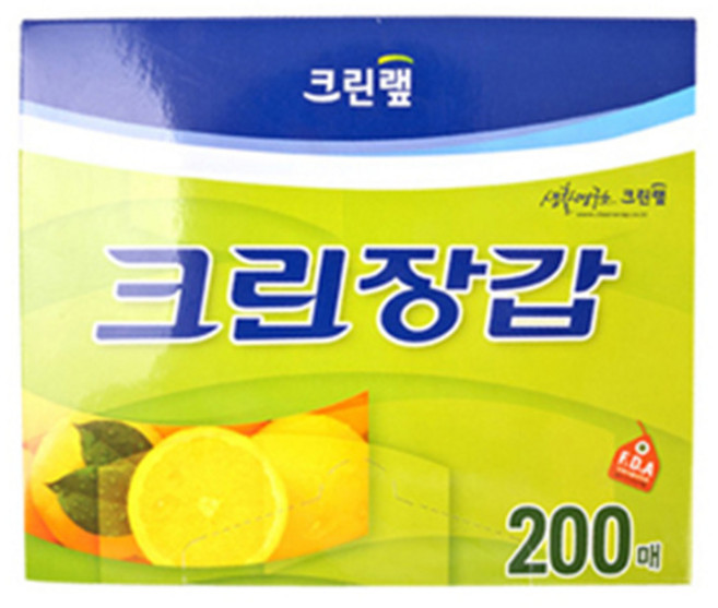 위생장갑 비닐장갑 위생용품 장갑 04241 200매 크린랩, 1개