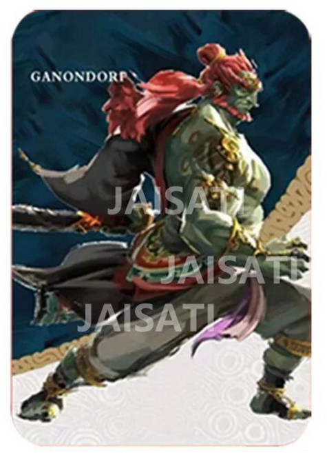 젤다 왕국 눈물 링크 가논돌프 공주 젤다의 전설 야생의 숨결 아미보 카드 스위치, 1개, 젤다 가논도르프 미니카드 1장