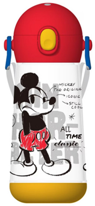 디즈니 미키마우스 더보틀 원터치 어깨끈 트라이탄 물통 물병 보틀 460ml, 1개