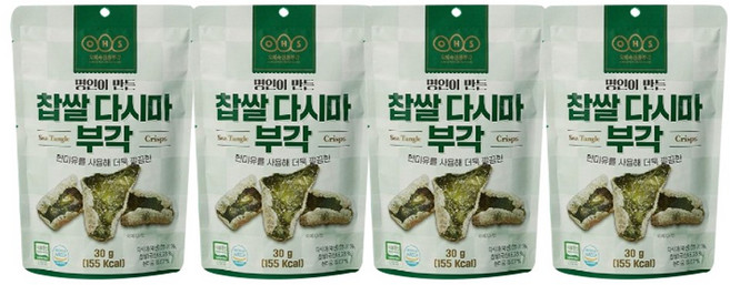 오희숙전통부각 찹쌀 다시마 부각, 30g, 4개