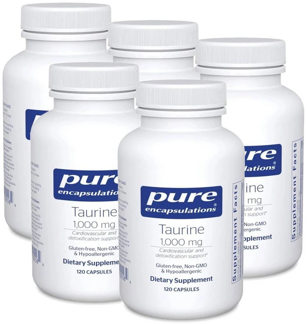 퓨어인캡슐레이션 타우린 1000mg 필수 아미노산 캡슐 Pure Encapsulations Taurine, 120정, 5개 - 쿠팡