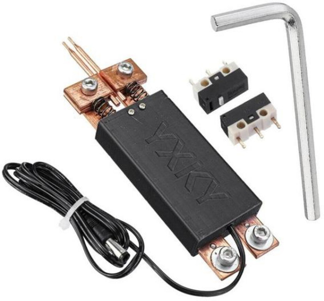 DIY 스폿 용접기 펜휴대용 18650 배터리자동 트리거전기 다리미 도구, [02] Black, 1개