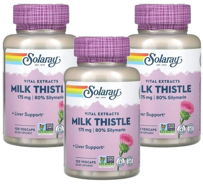 솔라레이 바이탈 추출물 밀크씨슬 175mg, 3개 - 쿠팡