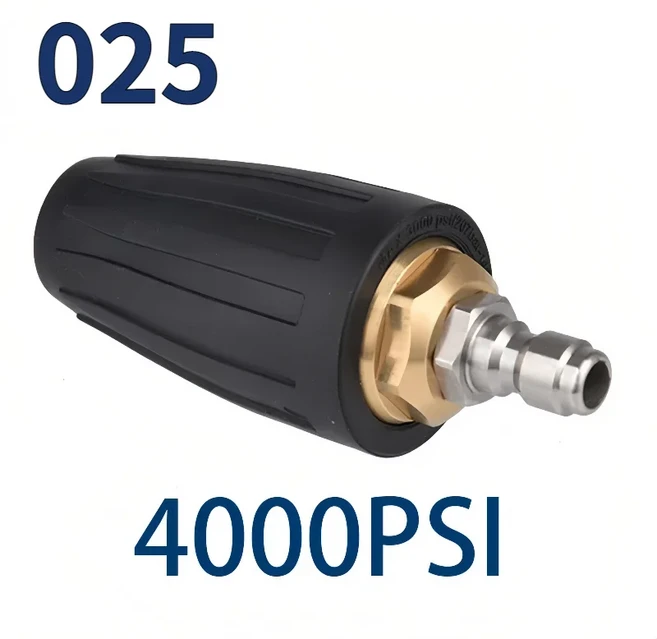 360 회전 터보 노즐 스프레이어 1/4 "빠른 연결 4000 PSI 고압 세척기 클리너 액세서리 황동, 03 025