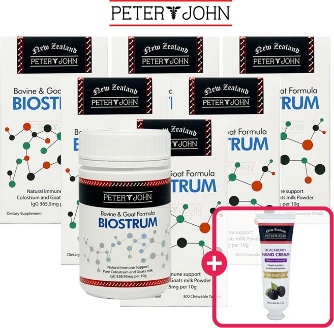 [본사정품] 피터앤존 바이오스트럼 BIOSTRUM 뉴질랜드 산양유 초유 단백질+사은품 포함 세트, 6개, 300정 - 쿠팡