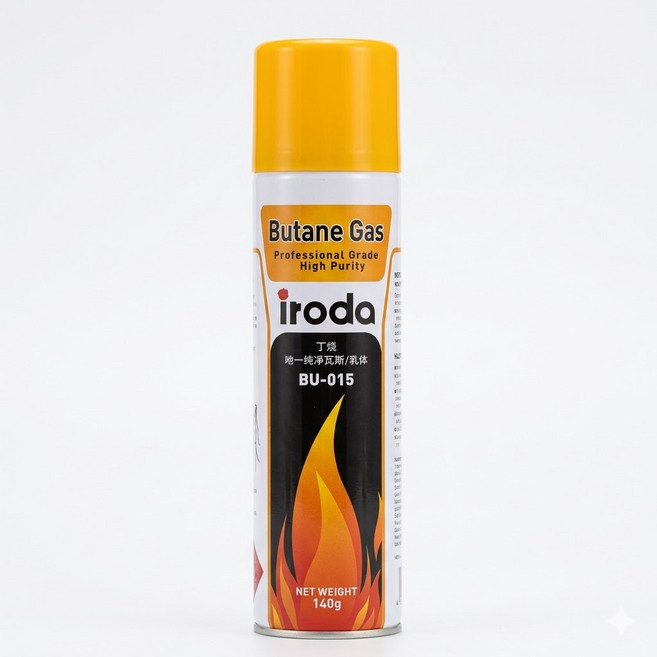 iroda高純度瓦斯 BU-015 瓦斯補充罐 300cc 打火機 噴火槍 烙鐵專用, 1個