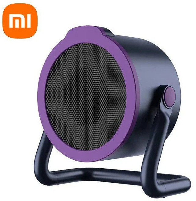 샤오미 1000W 휴대용 무소음 미니 전기히터 2단 온도조절 즉열 소형 온풍기 데스크탑난방기, 블랙