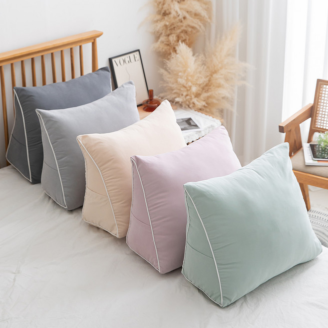 조우니 크리미 초극세사 삼각 등받이 쿠션 (5color), 삼각 인디핑크