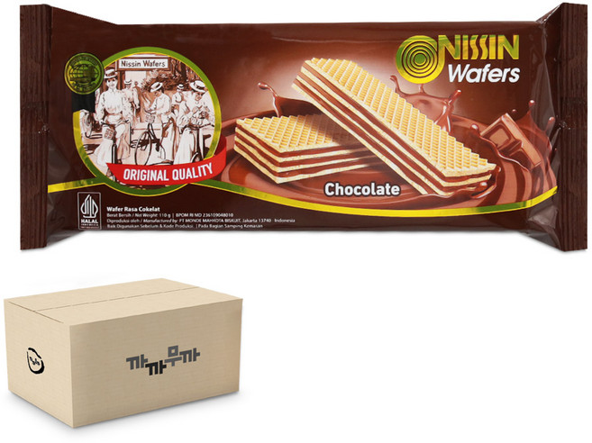 NISSN 니신와퍼 초콜릿맛, 110g, 30개