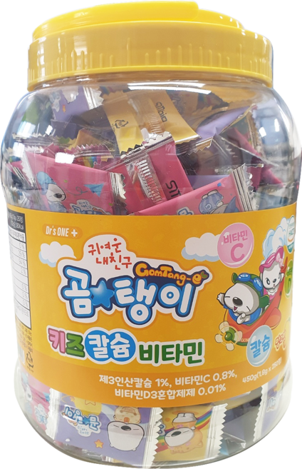 곰탱이 키즈 칼슘 비타민 450g, 250정, 1개