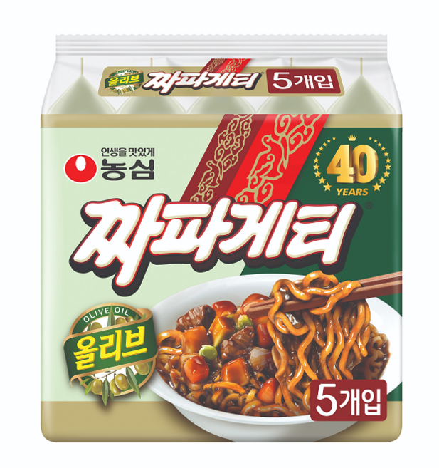 농심 짜파게티 올리브 140g 40개 (1박스 ) 멀티팩