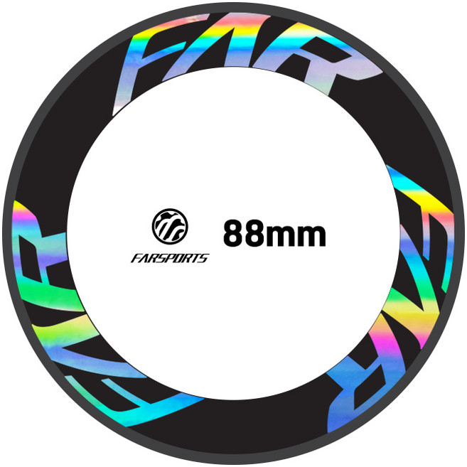 자전거 휠 데칼 스티커 파슾 88mm FAR 파스포츠 12장 1set, 1세트, 오팔하이어신스블루