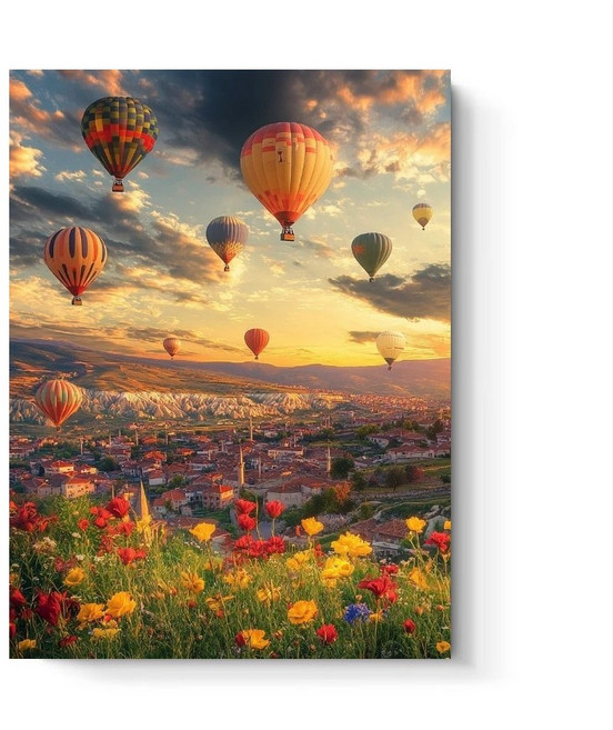 우드 조각퍼즐 노을 열기구 여행 아름다운 풍경화 북유럽 감성 직소퍼즐 300 500 700 1000 1500피스, 1개, 노을 열기구 여행 퍼즐1