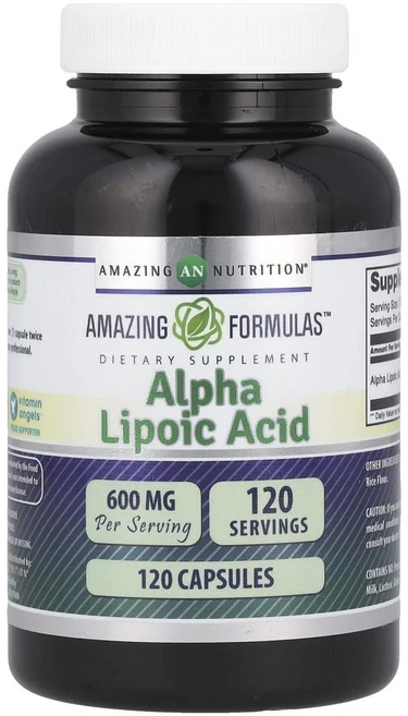 어메이징 뉴트리션 알파 리포산 600mg Amazing Nutrition Alpha Lipoic Acid 600 mg 120정, 1개 - 쿠팡