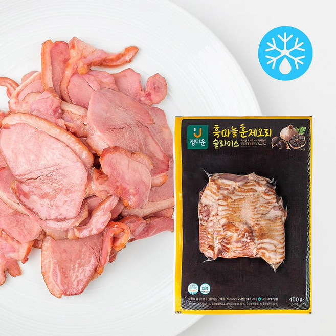 픽데이즈 국내산 무항생제 흑마늘 훈제 오리 슬라이스 진공포장 1팩 400g 훈제오리, 무항생제 흑마늘 훈제 오리 슬라이스 1팩 400g