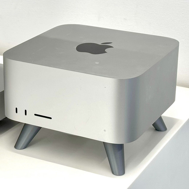 맥스튜디오 맥미니 쿨링거치대 방진 스탠드 받침대, 1개, 실버 스탠드