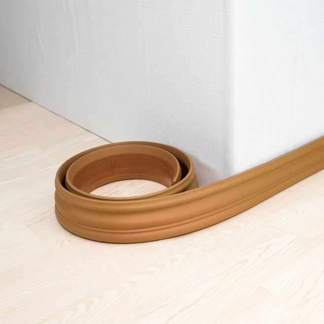 HD현대시트 쿠션 몰딩 굽도리 평몰딩 웨인스코팅 연질 경량 접착식 잘라쓰는 몰딩테이프 5미터, 1세트, 초코브라운(FC-6482)