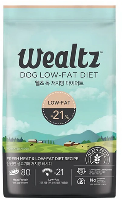 웰츠 강아지 기능성 사료 저지방 다이어트, 다이어트(체중유지), 2.1kg, 1개 - 쿠팡
