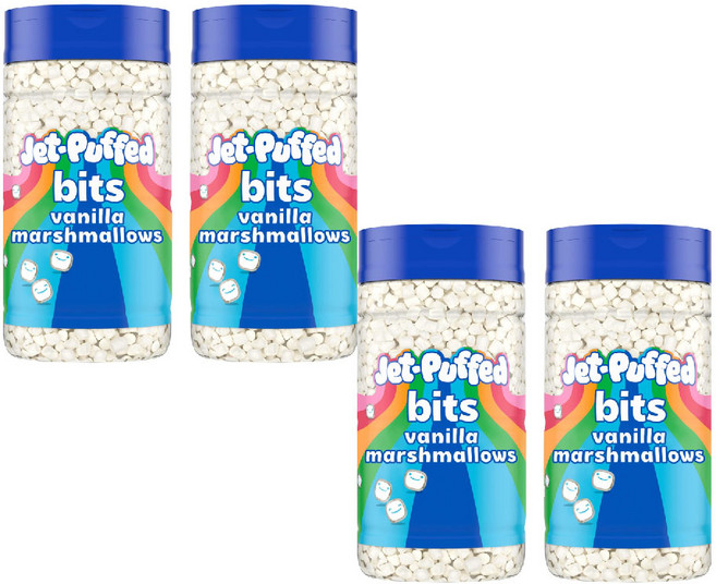 Jet-Puffed Vanilla Marshmallow Bits (3 oz Marshmallows Shaker) 제트 퍼프 바닐라 마시멜로 비트(3온스 마시멜로 셰이커), 4개, 85g