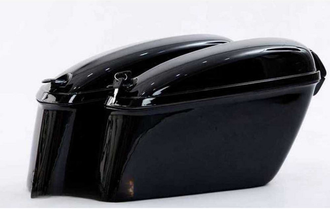 슈퍼커브 사이드 백 크롬 탑 와이드 여행 빈티지 빗변 화이트, 블랙