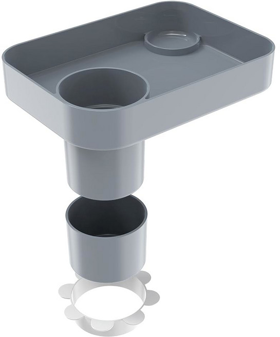 여행용 카시트 트레이 식용 테이블 그라코 이븐플로 치코용 컵 홀더 스낵 회전식 탈착식 가족 여행 필수품(그레이), Light gray