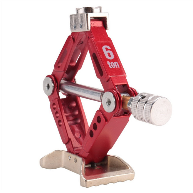 RC 자동차 1:10 스케일 Traxxas TRX4 TAMIYA CC01 D90 용 RC 크롤러 축 SCX10 용 조절 가능한 금속 가위 잭 도구, 빨간색