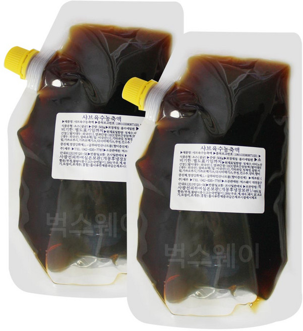 벅스웨이 샤브샤브 육수농축액 (20배 희석), 2개, 500g