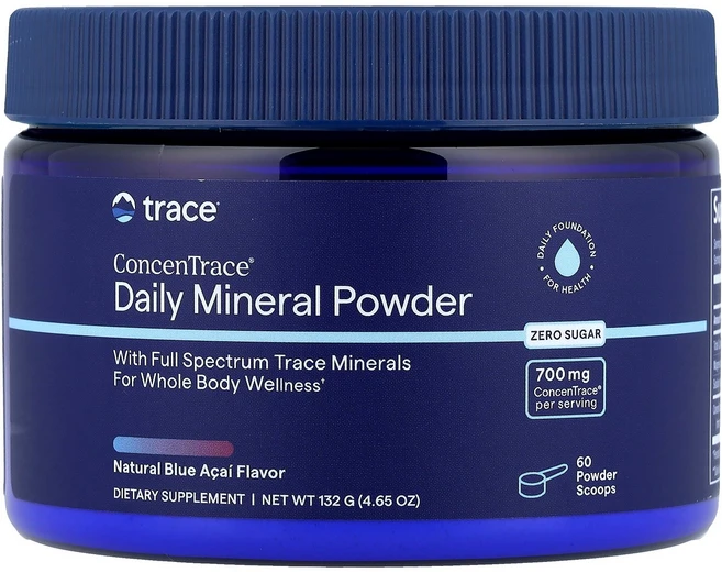 트레이스 Trace Concen트레이스 Trace® 데일리 미네랄 분말 천연 블루 아사이 132g4.65oz122142원산지:기타, 트레이스 Trace, Concen트레이스 Trace®, 132g, 1개 - 쿠팡