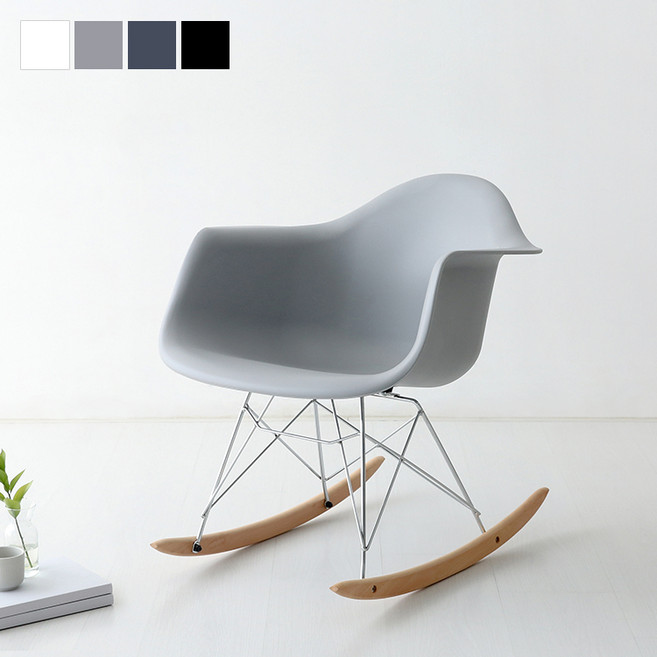 마켓비 GOOSS 흔들의자 3001B, 화이트, 1개